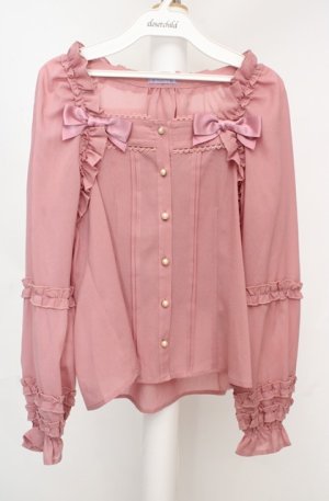 画像: axes femme kawaii / フリルブラウス M ピンク O-26-03-18-058-AX-BL-IG-OS