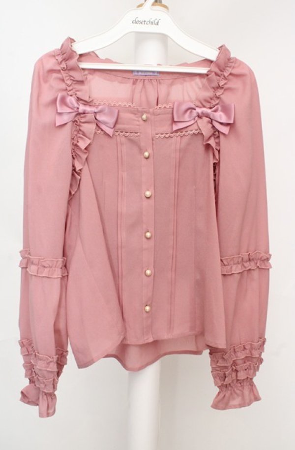 画像1: axes femme kawaii / フリルブラウス M ピンク O-26-03-18-058-AX-BL-IG-OS (1)