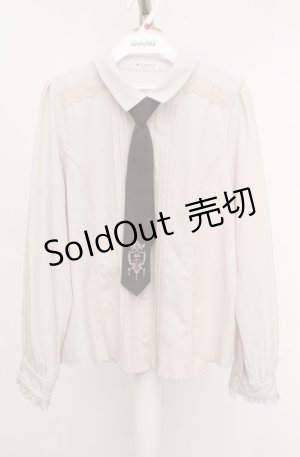 画像: axes femme / 刺繍ネクタイ付ブラウス  ベージュ O-26-03-18-059-AX-BL-IG-OS