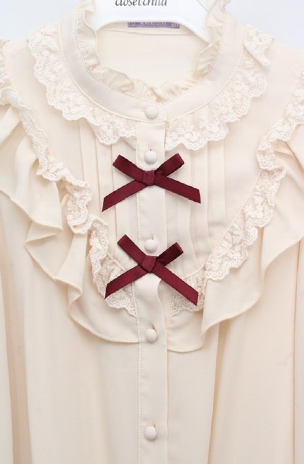 画像2: axes femme kawaii / クラシカルドールブラウス M アイボリー O-26-03-18-060-AX-BL-IG-OS (2)