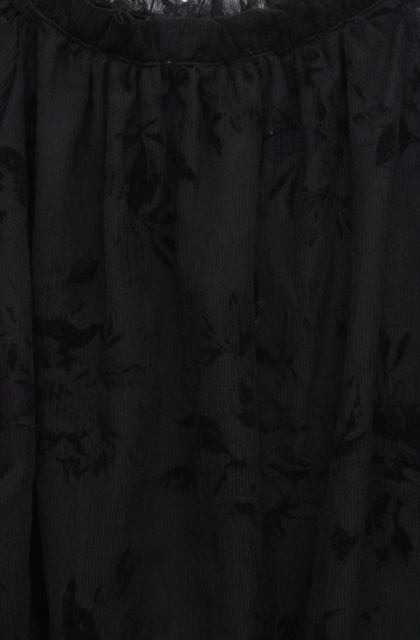 画像2: axes femme / フロッキープリントシースルートップス M クロ O-26-03-18-061-AX-TO-IG-OS (2)