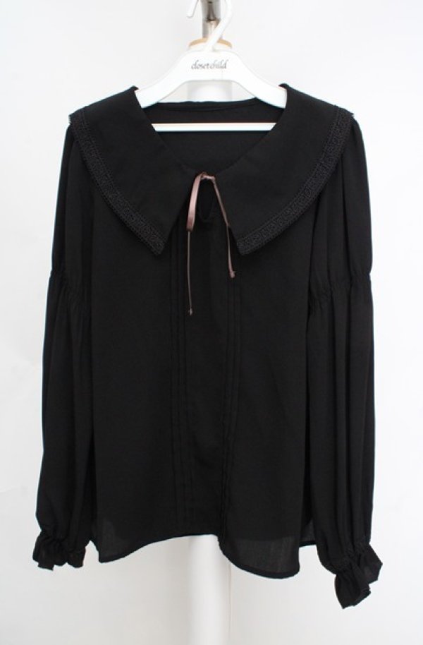 画像1: axes femme / ストライプブラウス  クロ O-26-03-18-062-AX-BL-IG-OS (1)