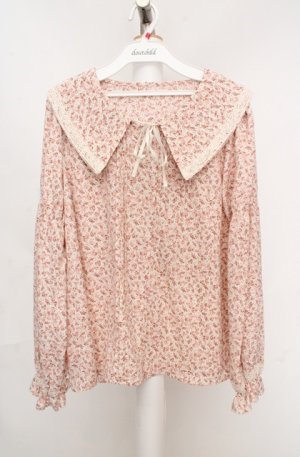 画像: axes femme / ストライプブラウス F アイボリー×ピンク O-26-03-18-063-AX-BL-IG-OS