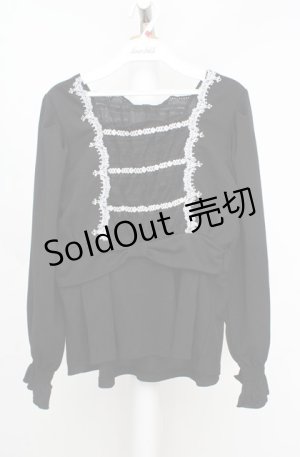 画像: axes femme / ウエストリボンカットソープルオーバー  クロ O-26-03-18-007-AX-TO-IG-OS