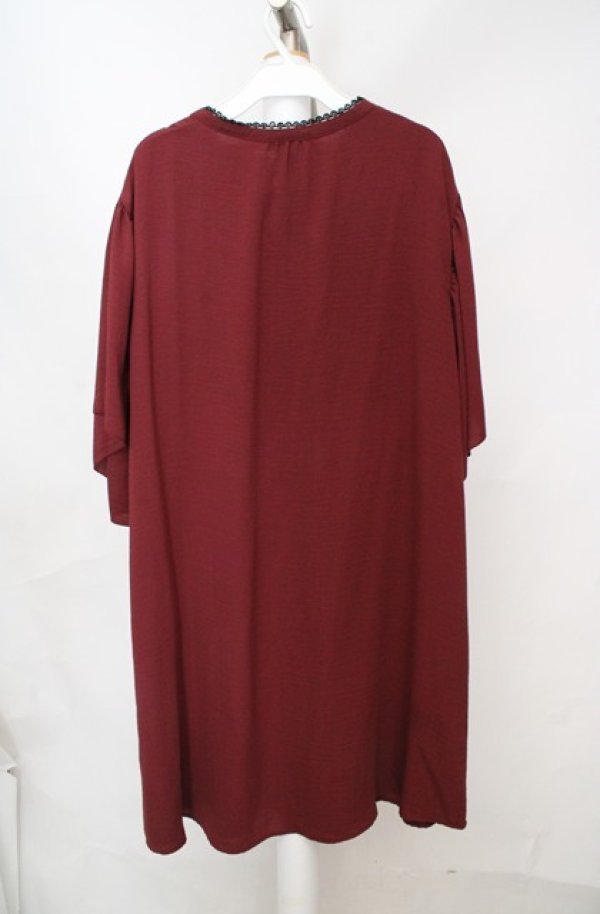 画像3: axes femme / チャイナ釦刺繍ワンピース F アカ O-26-03-18-070-AX-OP-IG-OS (3)