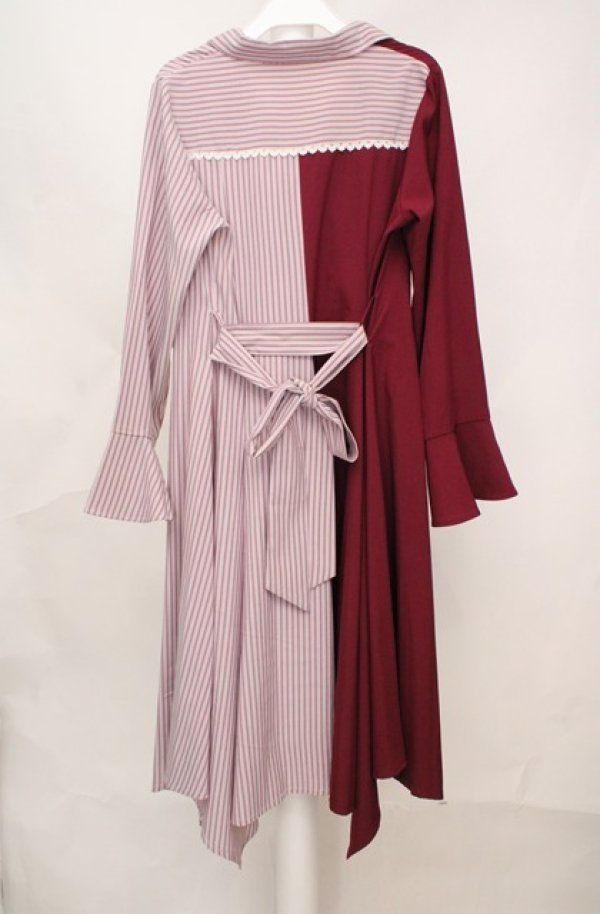 画像3: axes femme / 薔薇刺繍バイカラーワンピース  アカ O-26-03-18-071-AX-OP-IG-OS (3)