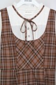 画像2: axes femme / チェック柄ドッキングワンピース F ブラウン×オフシロ O-26-03-18-076-AX-OP-IG-OS (2)