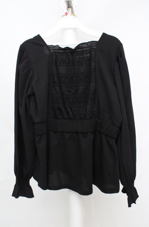 画像3: axes femme / ウエストリボンカットソープルオーバー  クロ O-26-03-18-007-AX-TO-IG-OS (3)