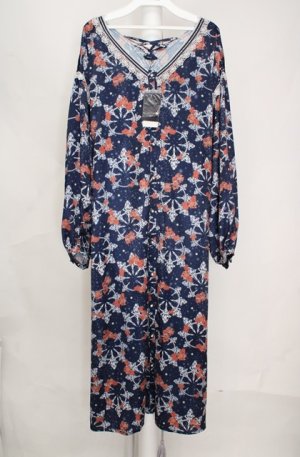 画像: axes femme / ミュシャ/ガウンワンピース M ネイビー O-26-03-18-077-AX-OP-IG-OS