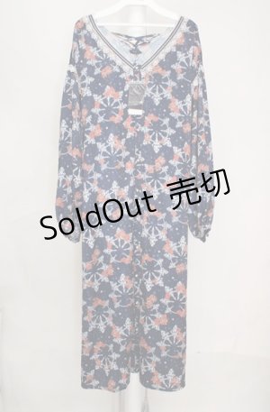 画像: axes femme / ミュシャ/ガウンワンピース M ネイビー O-26-03-18-077-AX-OP-IG-OS