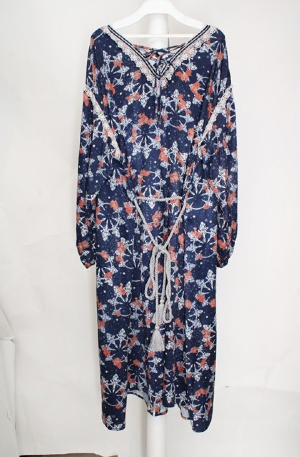 画像3: axes femme / ミュシャ/ガウンワンピース M ネイビー O-26-03-18-077-AX-OP-IG-OS (3)