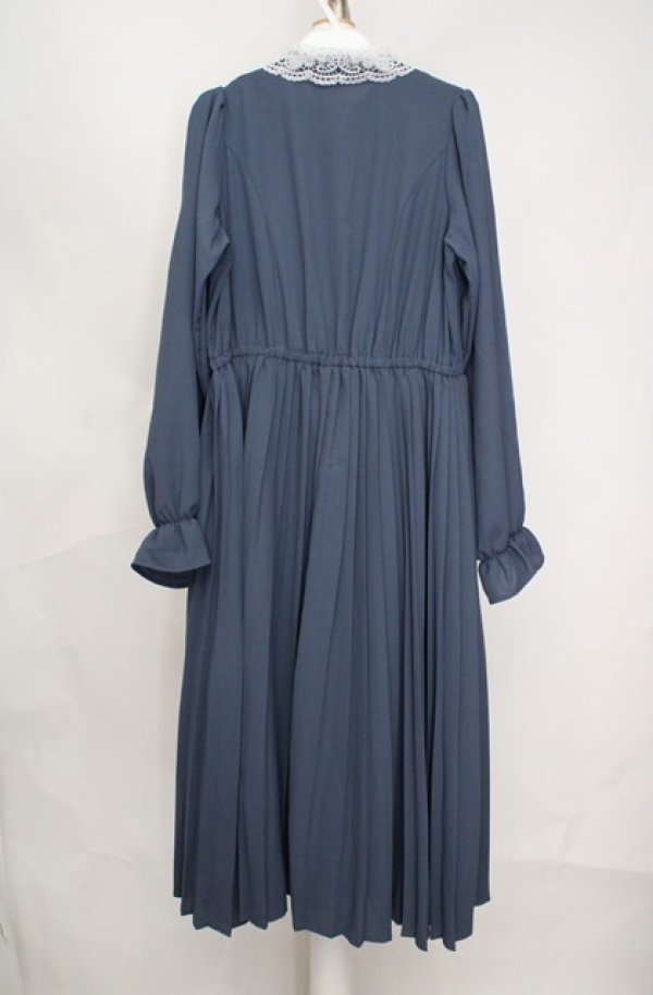 画像3: m petit by misako / AM*レースエリプリーツワンピース M ブルー O-26-03-18-079-LO-OP-IG-OS (3)