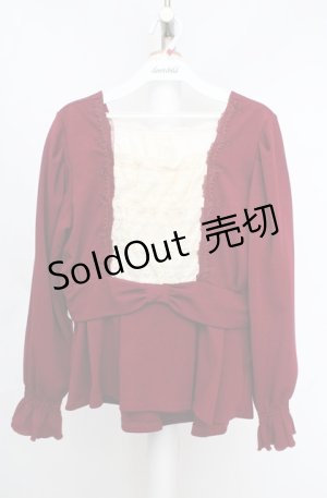 画像: axes femme / ウエストリボンカットソープルオーバー  アカ O-26-03-18-008-AX-TO-IG-OS