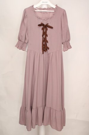 画像: m petit by misako / AMレースアップワンピース M ピンク O-26-03-18-081-LO-OP-IG-OS