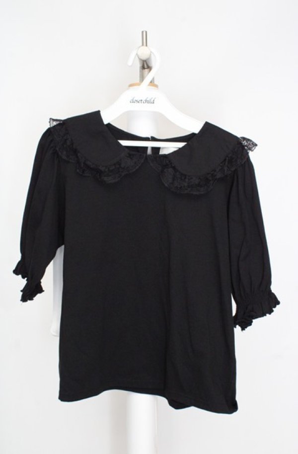 画像1: m petit by misako / 丸襟プルオーバー M クロ O-26-03-18-086-0-TO-IG-OS (1)