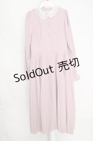 画像: m petit by misako / AM*レースエリプリーツワンピース L ピンク O-26-03-18-088-LO-OP-IG-OS