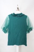 画像3: axes femme / ビジュー付チュール袖トップス M グリーン O-26-03-18-011-AX-TO-IG-OS (3)