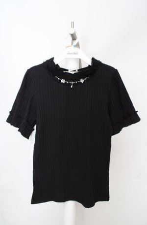 画像: axes femme / 吸水速乾プチスタンドリブプルオーバー F クロ O-26-03-18-012-AX-TO-IG-OS