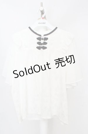 画像: axes femme / ジャカードチャイナブラウス  オフシロ O-26-03-18-013-AX-BL-IG-OS