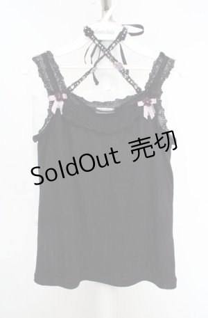 画像: axes femme / ビジューストラップインナーキャミソール M クロ O-26-03-18-016-AX-TO-IG-OS