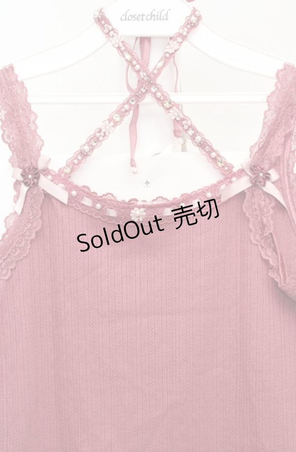 画像2: axes femme / クロスストラップキャミソール M ピンク O-26-03-18-017-AX-TO-IG-OS (2)