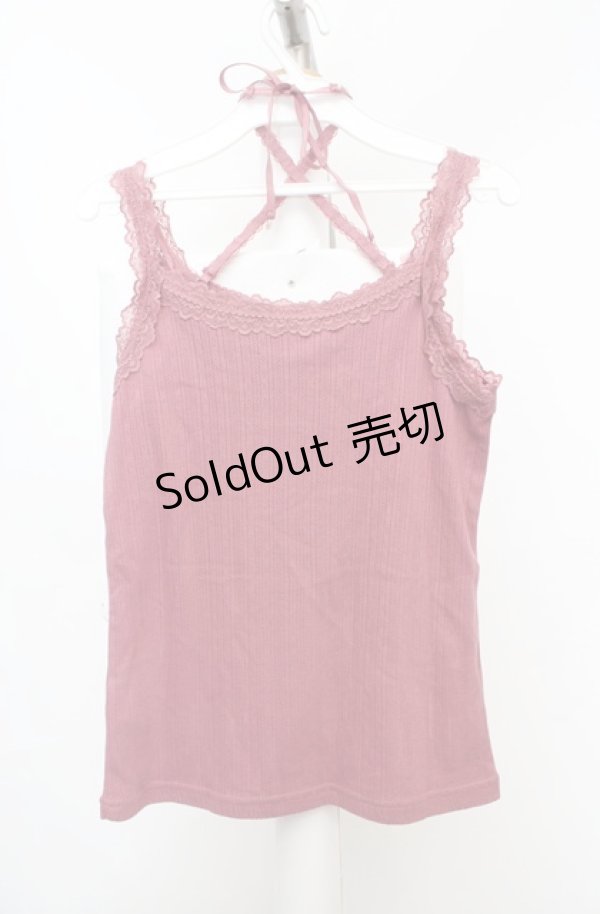 画像3: axes femme / クロスストラップキャミソール M ピンク O-26-03-18-017-AX-TO-IG-OS (3)