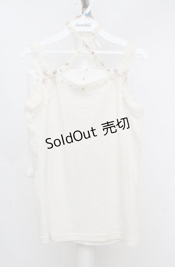 画像1: axes femme / クロスストラップキャミソール  オフシロ O-26-03-18-018-AX-TO-IG-OS (1)