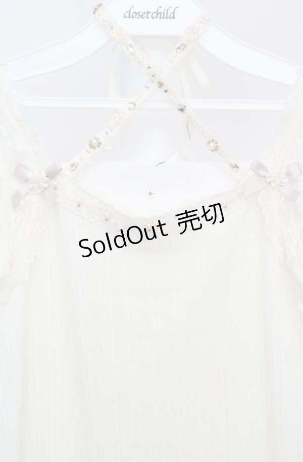 画像2: axes femme / クロスストラップキャミソール  オフシロ O-26-03-18-018-AX-TO-IG-OS (2)