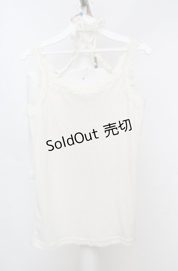 画像3: axes femme / クロスストラップキャミソール  オフシロ O-26-03-18-018-AX-TO-IG-OS (3)