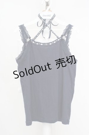 画像: axes femme / クロスストラップキャミソール M ネイビー O-26-03-18-020-AX-TO-IG-OS