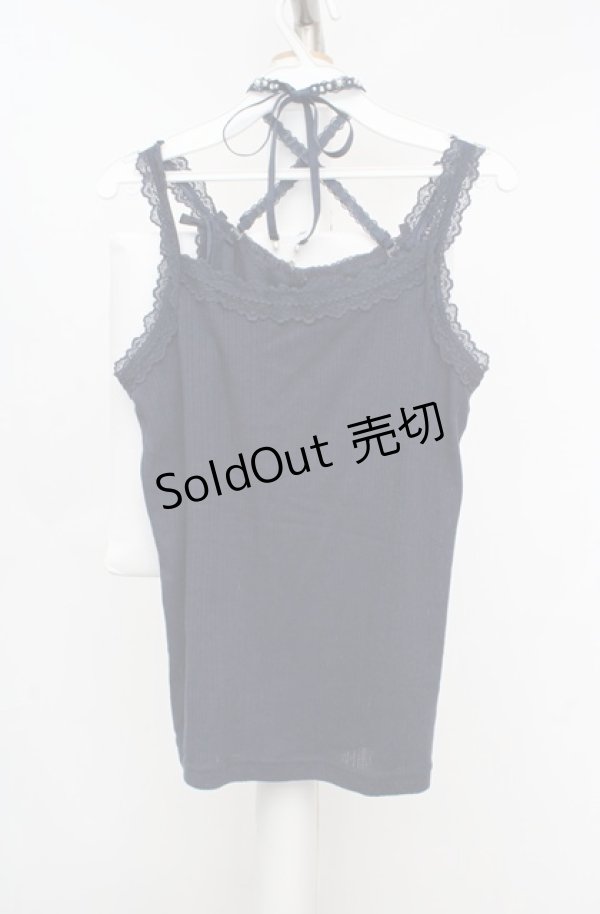 画像3: axes femme / クロスストラップキャミソール M ネイビー O-26-03-18-020-AX-TO-IG-OS (3)