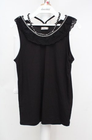 画像: axes femme / ストラップビジュータンク F クロ O-26-03-18-022-AX-TO-IG-OS