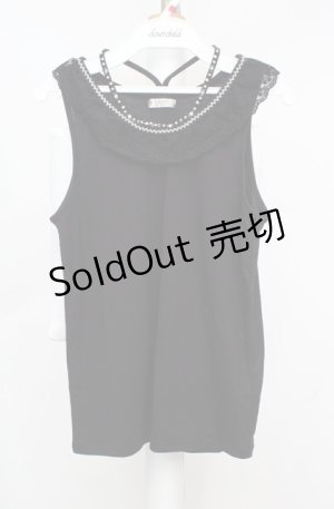 画像: axes femme / ストラップビジュータンク F クロ O-26-03-18-022-AX-TO-IG-OS