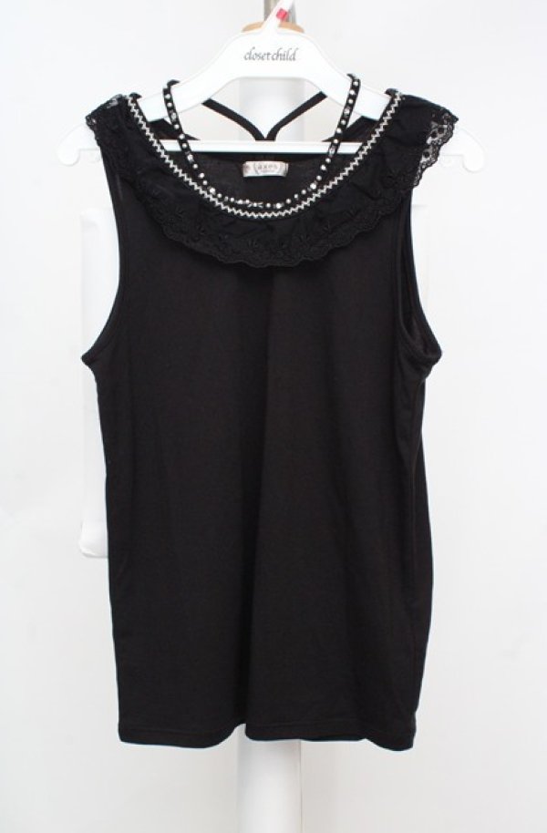 画像1: axes femme / ストラップビジュータンク F クロ O-26-03-18-022-AX-TO-IG-OS (1)