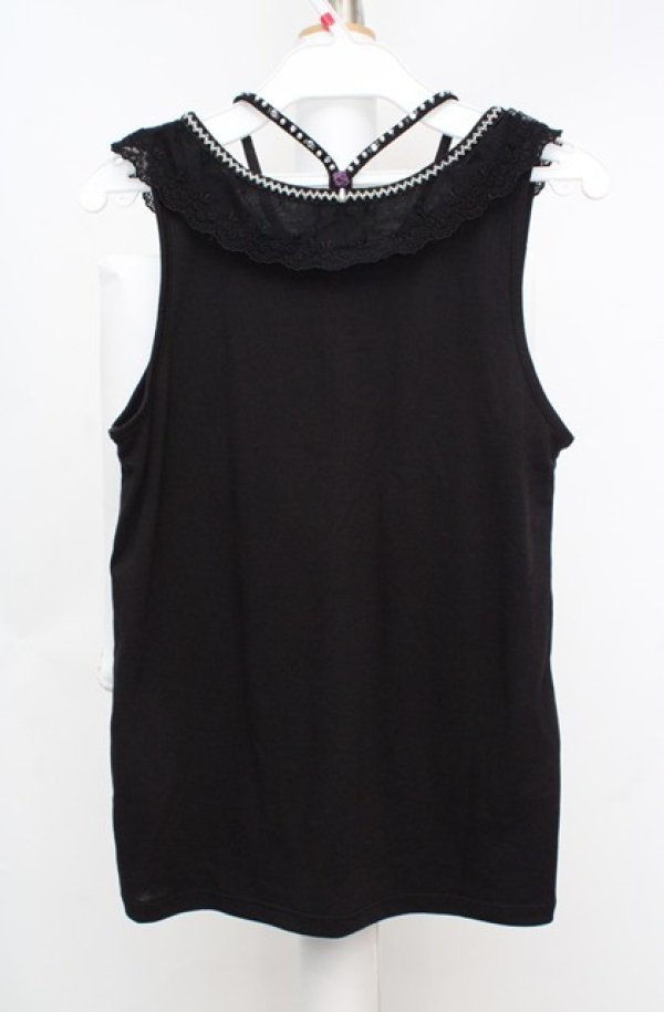 画像3: axes femme / ストラップビジュータンク F クロ O-26-03-18-022-AX-TO-IG-OS (3)