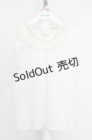 画像: axes femme / ストラップビジュータンク  シロ O-26-03-18-024-AX-TO-IG-OS