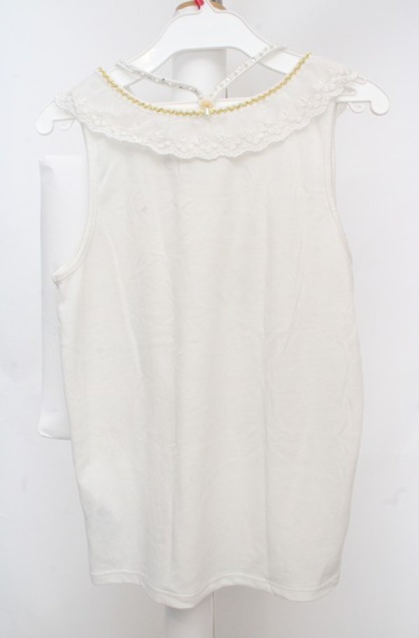 画像3: axes femme / ストラップビジュータンク  シロ O-26-03-18-024-AX-TO-IG-OS (3)