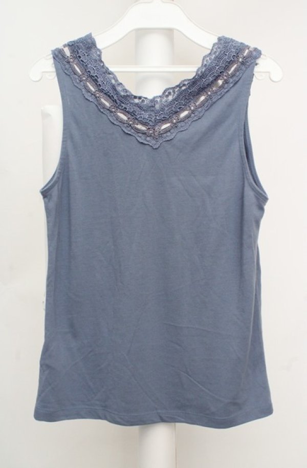 画像3: axes femme / パールレースタンク  ブルー O-26-03-18-027-AX-TO-IG-OS (3)