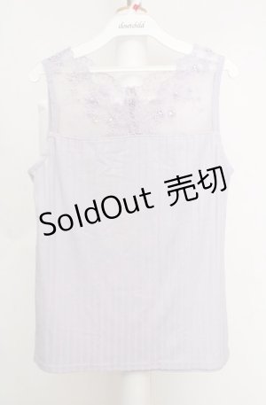 画像: axes femme / 繊細レースタンク M ラベンダー O-26-03-18-028-AX-TO-IG-OS