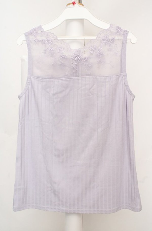 画像3: axes femme / 繊細レースタンク M ラベンダー O-26-03-18-028-AX-TO-IG-OS (3)