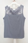 画像3: axes femme / 繊細レースタンク M ブルー O-26-03-18-029-AX-TO-IG-OS (3)