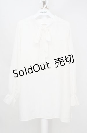 画像: axes femme / ニットベストアンサンブルのブラウス  シロ O-26-03-18-003-AX-TO-IG-OS