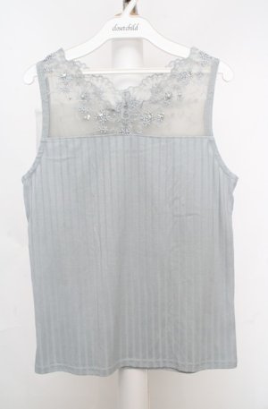 画像: axes femme / 繊細レースタンク M ミント O-26-03-18-030-AX-TO-IG-OS