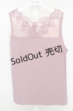 画像: axes femme / 繊細レースタンク M ピンク O-26-03-18-031-AX-TO-IG-OS