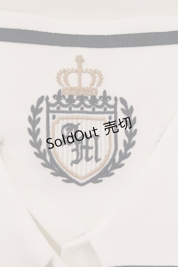 画像3: Amavel / Crown Emblemスクエアセーラーブラウス  シロ×ネイビー O-26-03-19-033-CA-BL-IG-OS (3)
