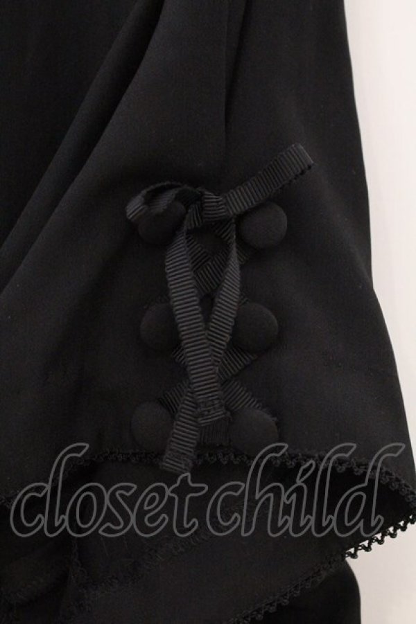 画像3: INGEBORG / グログランリボンパフブラウス  クロ O-26-03-19-038-LO-BL-IG-OS (3)