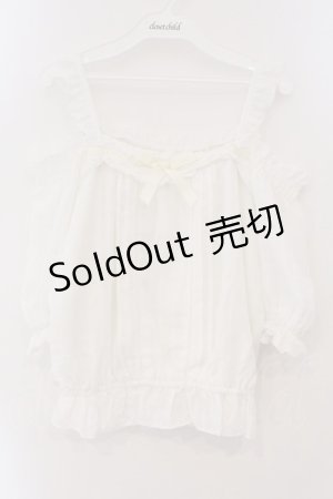 画像: LIZ LISA / はしごリボンオフショルトップス  オフ O-26-03-19-040-LO-TO-IG-OS