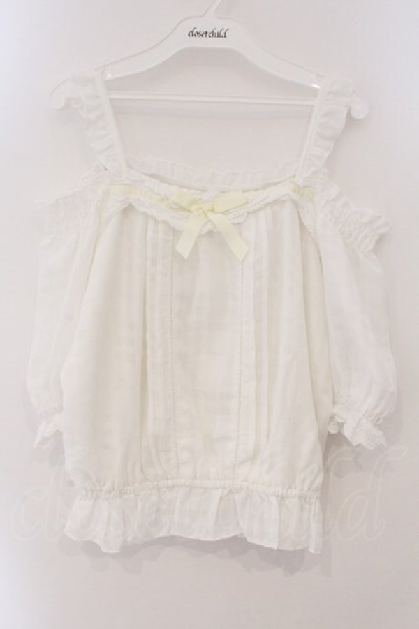 画像1: LIZ LISA / はしごリボンオフショルトップス  オフ O-26-03-19-040-LO-TO-IG-OS (1)