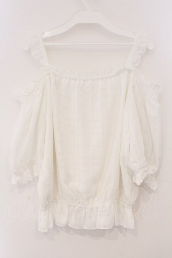 画像4: LIZ LISA / はしごリボンオフショルトップス  オフ O-26-03-19-040-LO-TO-IG-OS (4)