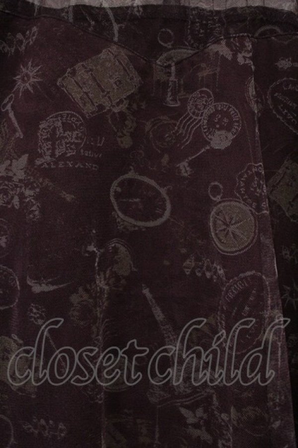 画像2: axes femme / トラベルチュール重ねワンピース  ワイン O-26-03-19-042-AX-OP-IG-OS (2)